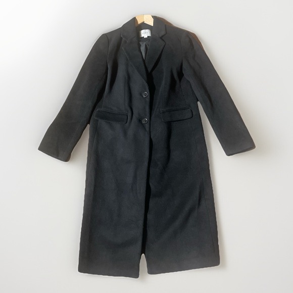 Ann Taylor Jackets & Blazers - Ann Taylor LOFT Women's Coat Size XS Black Wool Blend Full Length 2 Button Front